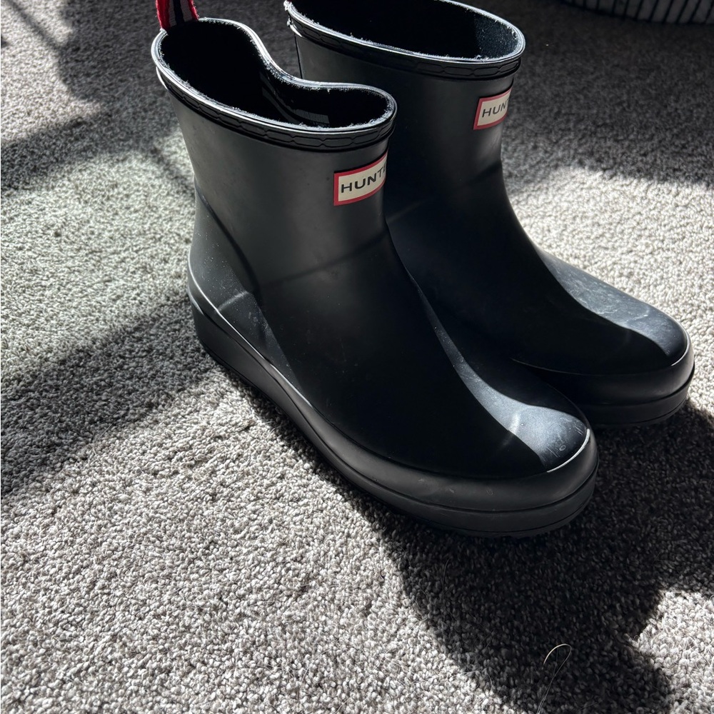 Hunter Classic Black Ankle Boots